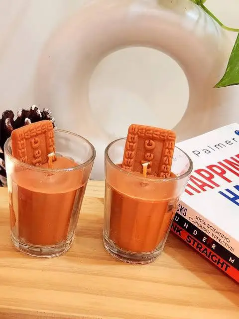 Chai Parle G Dummy Wax Glass Candle