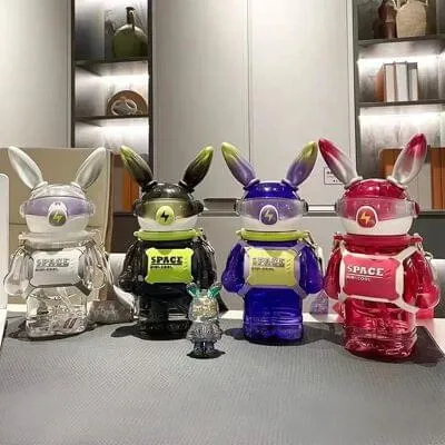 Space Bunny Plastic Bottle