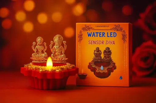Luxmi Ganesha Water Sensor Diya